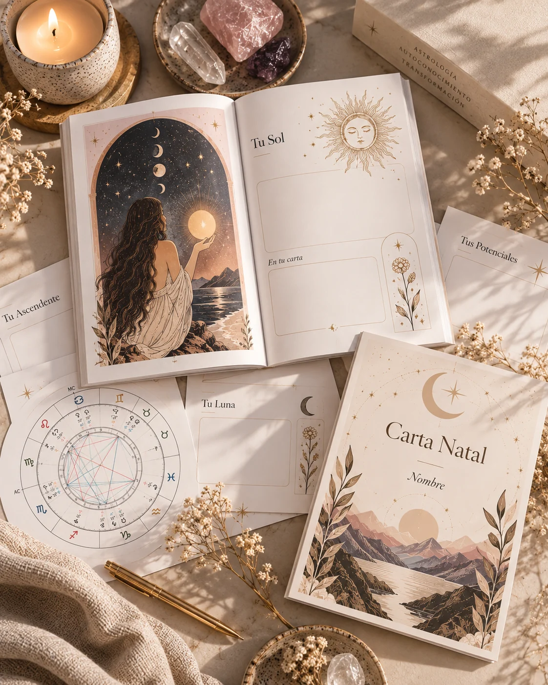 Vista previa del informe personalizado de Carta Natal